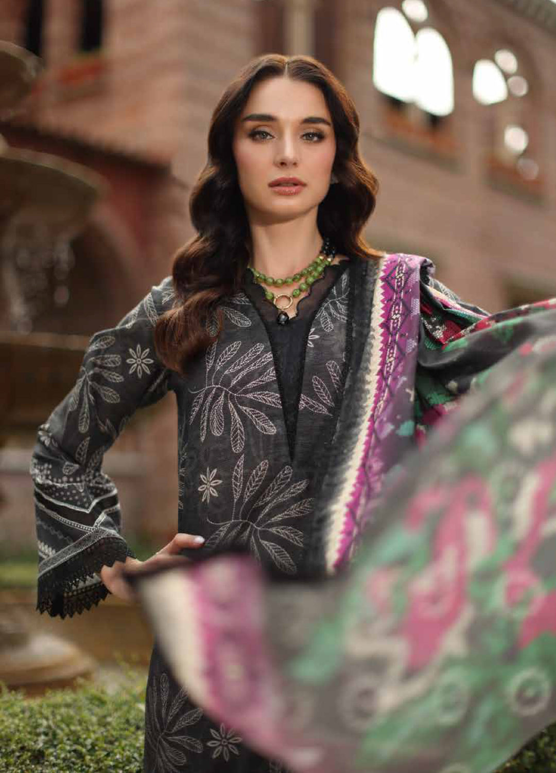Signature Prints by Nureh Unstitched Printed Lawn Zari 3 Piece Suit NU26USLZ SP-204 - Summer Collection