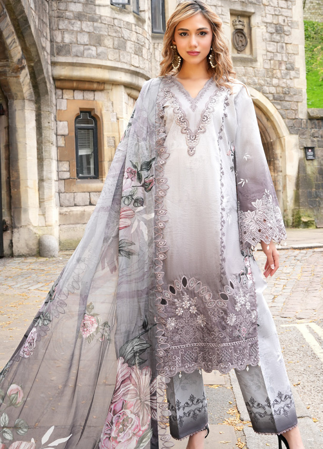 Al Zohaib Printkari Unstitched Embroidered Lawn 3 Piece Suit AZ26ULP 12 - Summer Collection