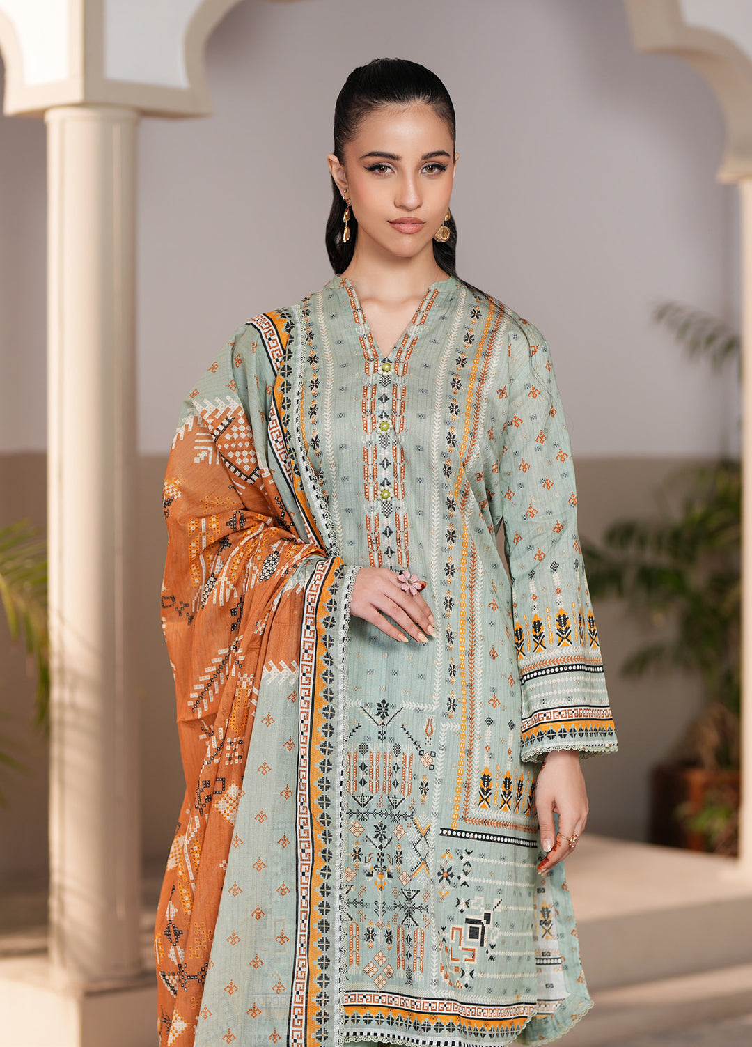 Regalia Textile Unstitched Printed Jacquard Lawn 3 Piece Suit RG26PUJL D-4 - Summer Collection