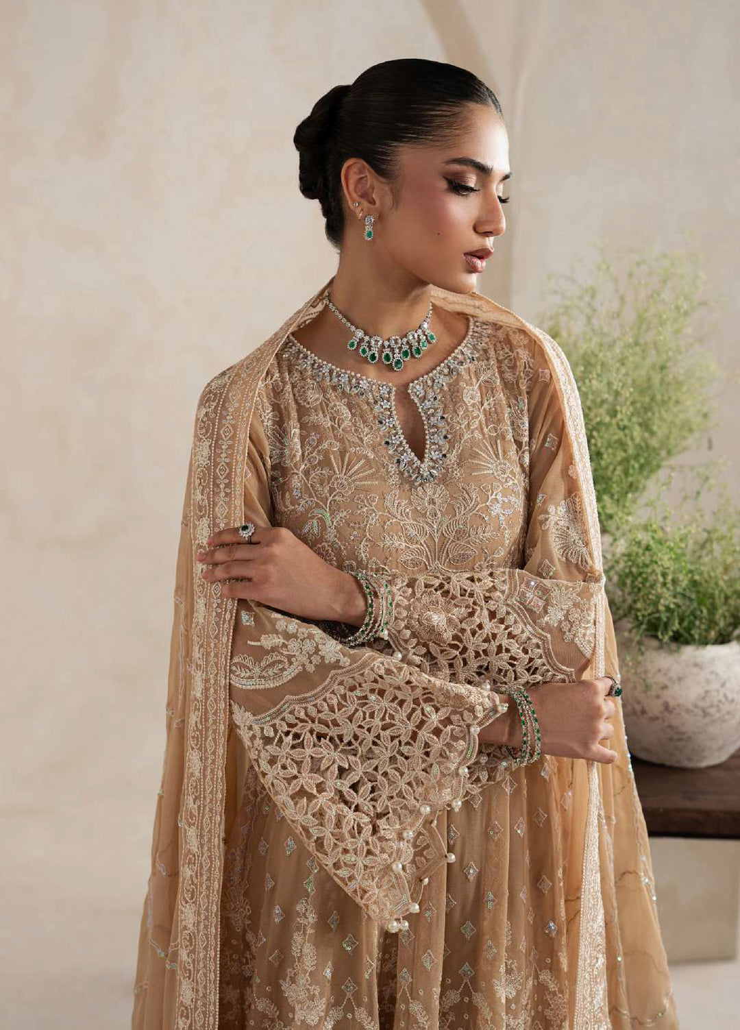 Gulaal Unstitched Embroidered Chiffon 3 Piece Suit GL26ULW Niaa D-54 - Wedding Collection