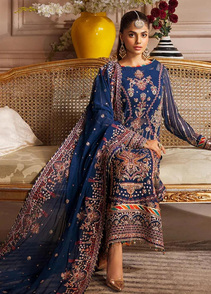 Elaine by Emaan Adeel Unstitched Embroidered Chiffon 3 Piece Suit EL-02 - Festive Collection