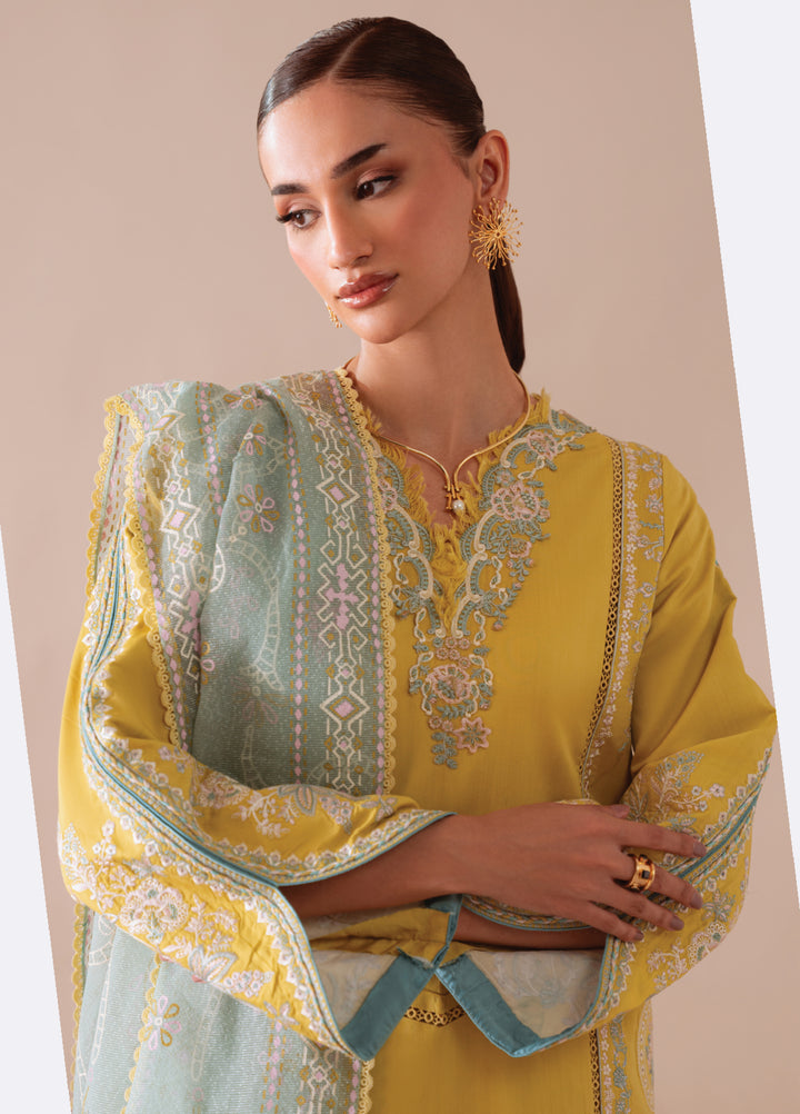 Miraal By Aabyaan Embroidered Chikankari Suits Unstitched 3 Piece ABY25MV D-AV-02-Mehra - Winter Collection