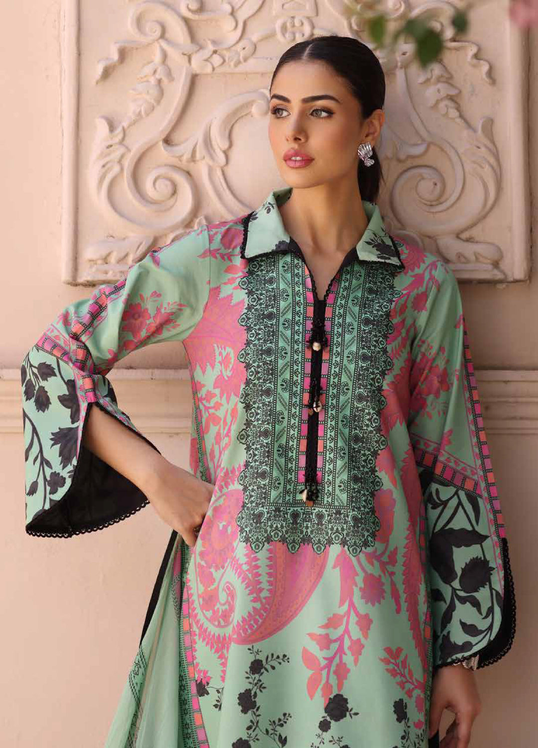 C Prints by Charizma Unstitched Printed Lawn 3 Piece Suit CHR26ULP CP6-19 - Summer Collection