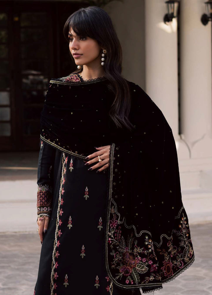 Nureh Exclusive Unstitched Luxury Leather Peach Embroidered Suits 3 Piece NU25EL NE-215 - Winter Collection