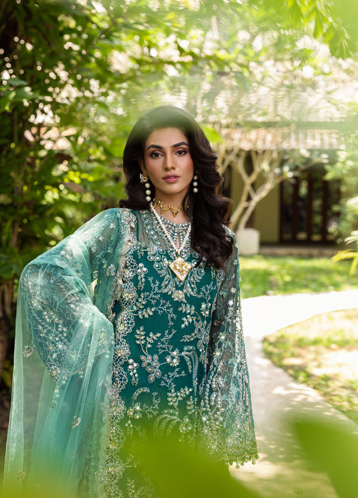 Saira Rizwan Unstitched Organza Embroidered Suits 3 Piece SR25UF SRF25-04 Kiana - Festive Collection