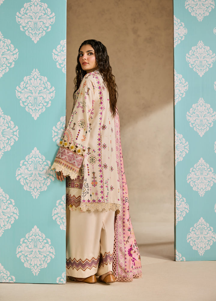 Zync by Florent One Nation Unstitched Khaddar Embroidered Suits 3 Piece FL25ON FL-7B - Winter Collection