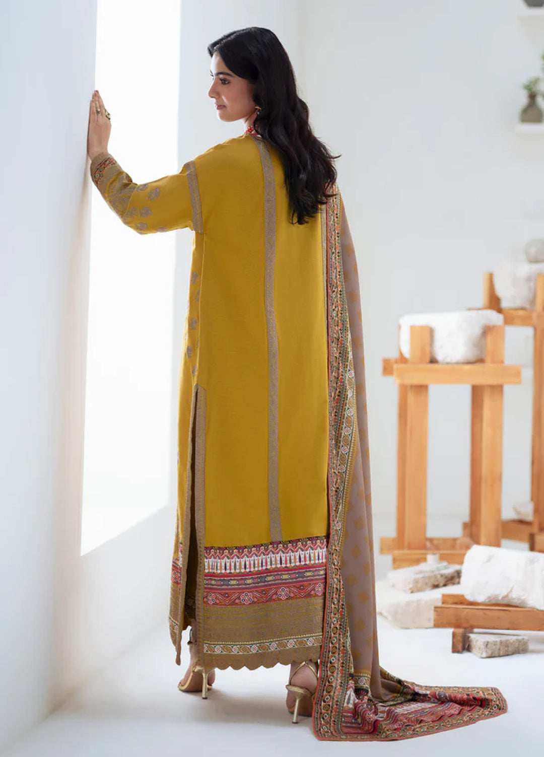 Noore by Freesia Unstitched Khaddar Embroidered Suits 3 Piece FRE25NW FSU-5671 Apana - Winter Collection