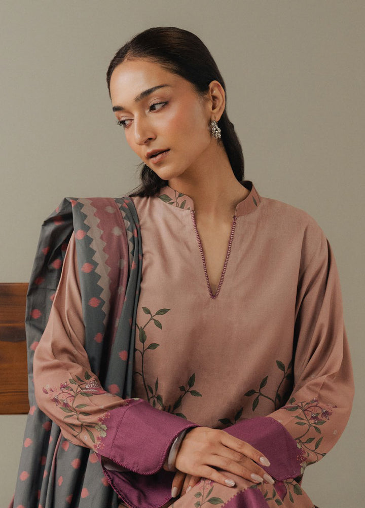 Coco by Zara Shahjahan Prints Unstitched Linen Suits 3 Piece CZS25PW Sienna Field D-4B - Winter Collection