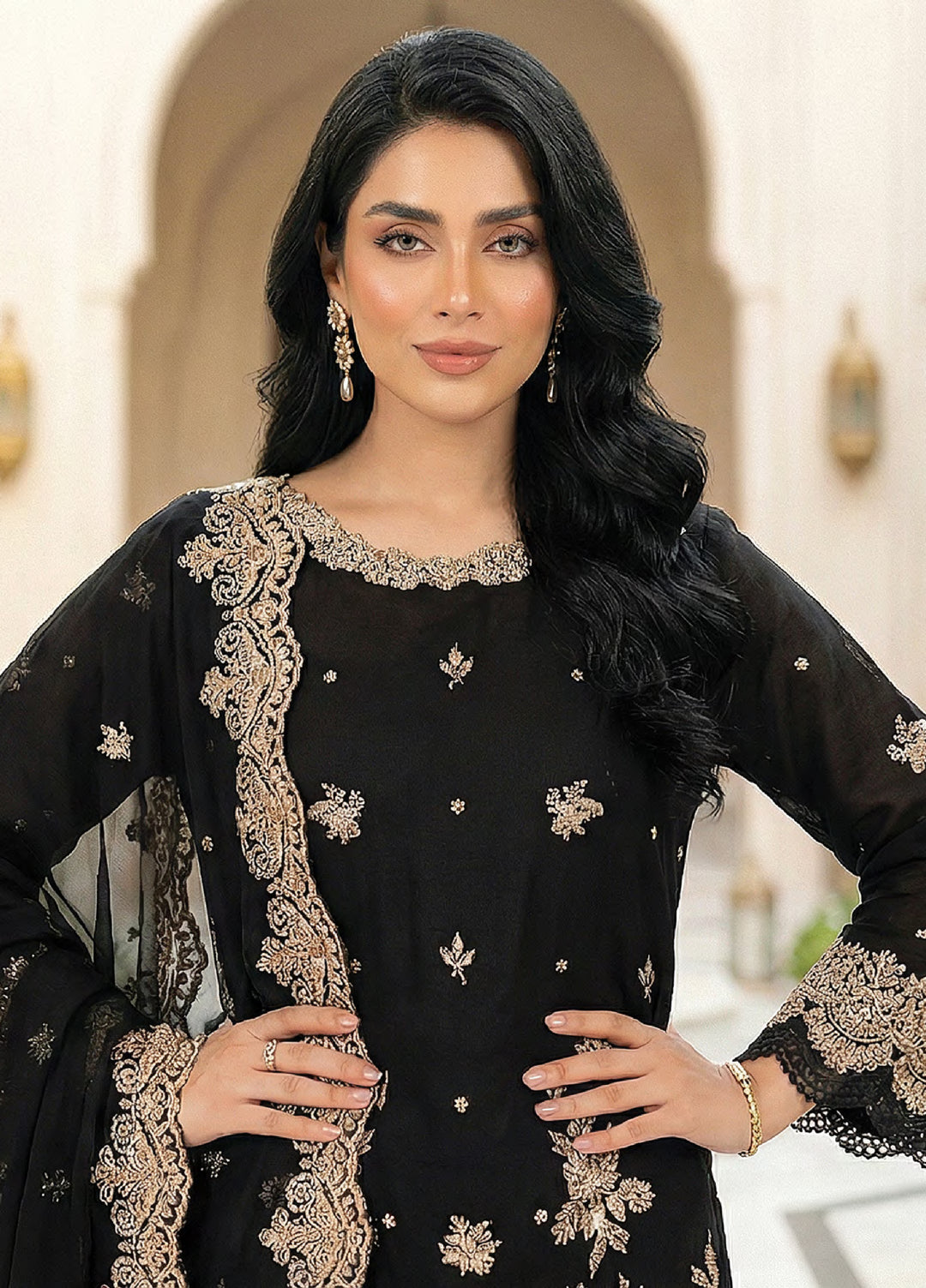 Lakhany Unstitched Embroidered Dobby Jacquard 3 Piece Suit LSM26UJE LG-RL-0434 - Eid Collection