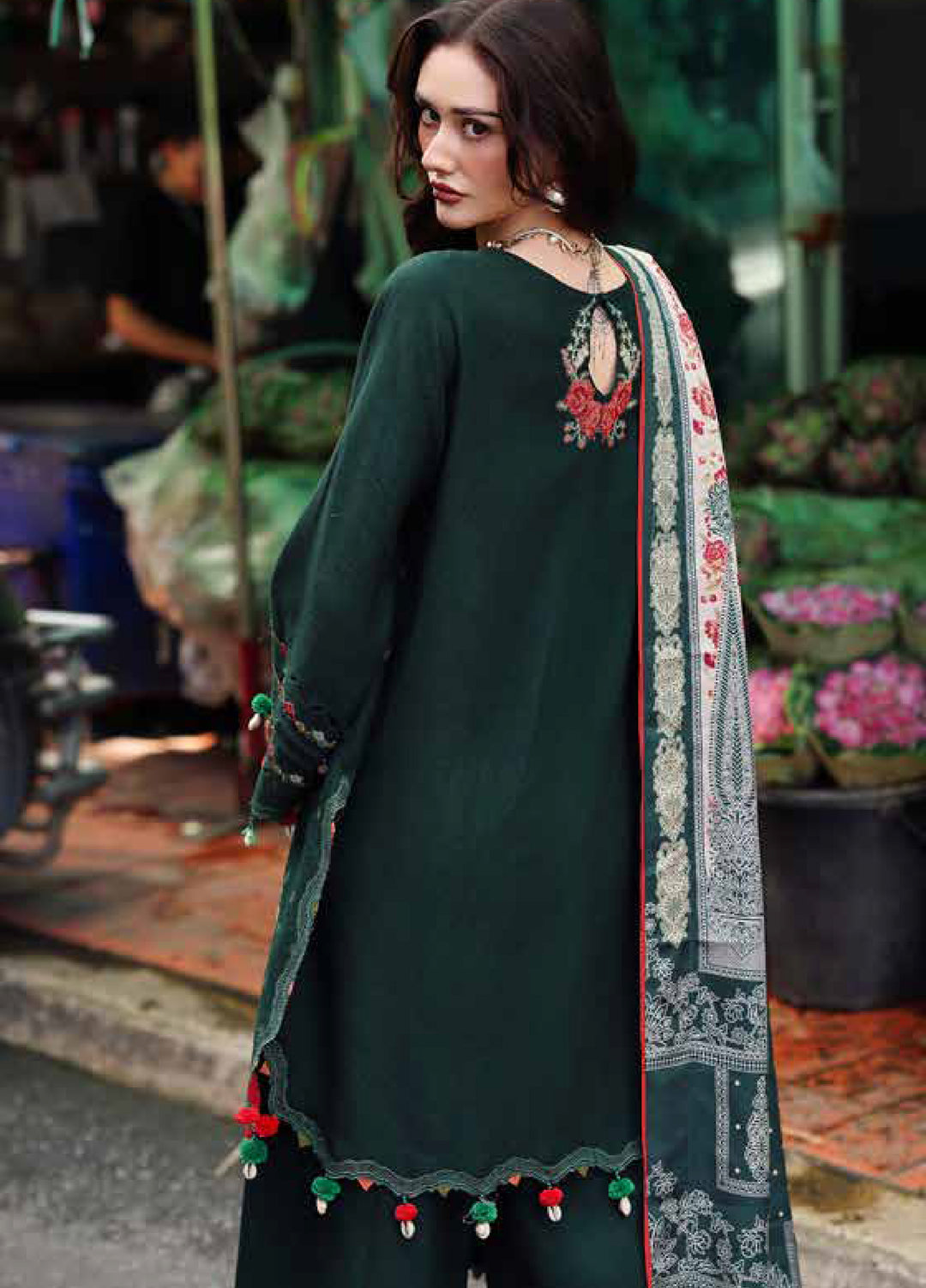 Poshima by Charizma Embroidered Peach Leather Suits Unstitched 3 Piece CZ25PW PSW5-04 - Winter Collection