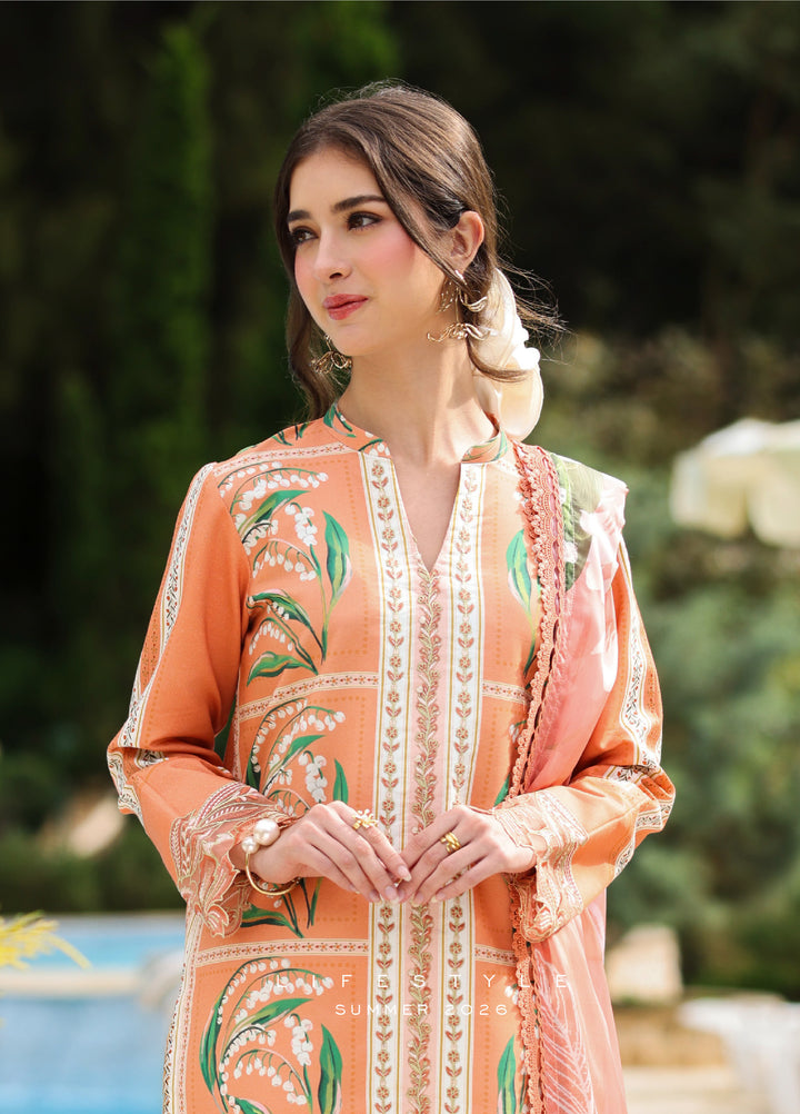 Rang Rasiya Lifestyle Lawn Unstitched Embroidered 3 Piece Suit RR25ULS MELLOW - Summer Collection