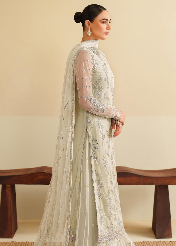 Roohi By Zarif Unstitched Formal Embroidered Net Suits 4 Piece ZRF25RF RFE-02 Leemah - Formals Collection