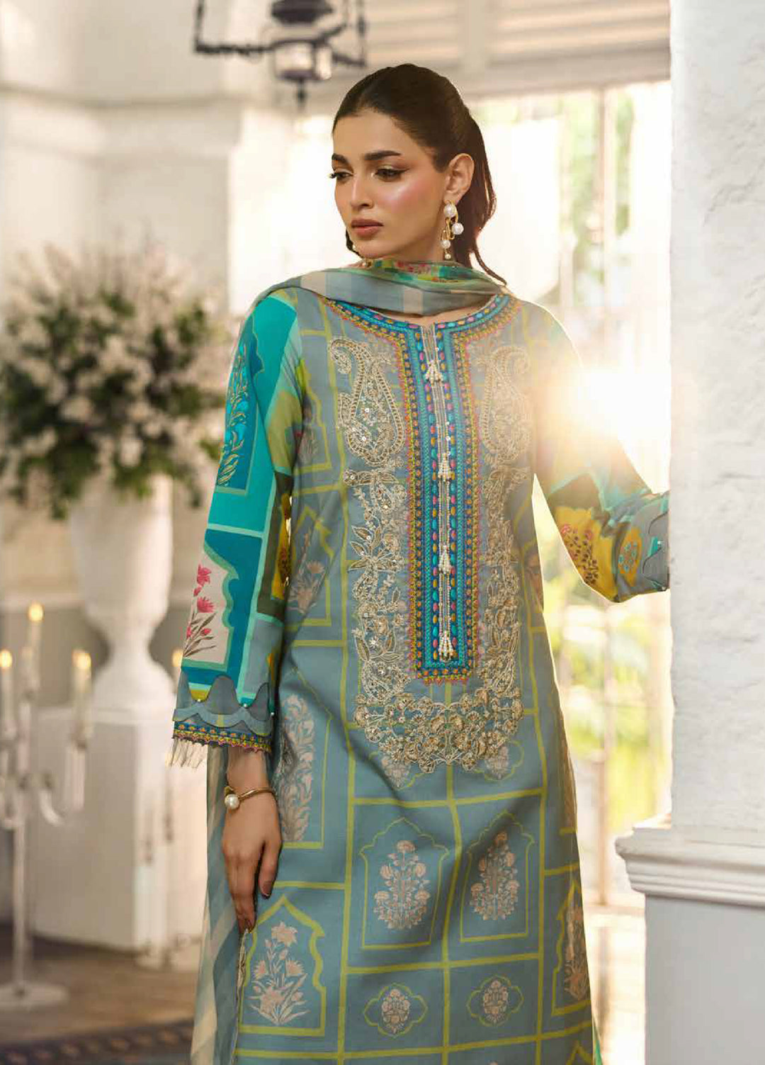 Sun Shine by Charizma Unstitched Embroidered Lawn 3 Piece Suit CHR26ULS CSN6-13 - Summer Collection