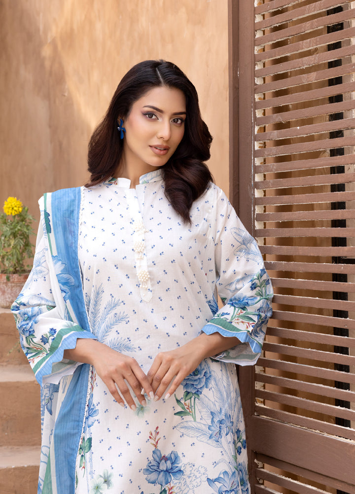 Regalia Textiles Unstitched Printed Karandi Lawn 3 Piece Suit RG26UKL D-2 - Summer Collection