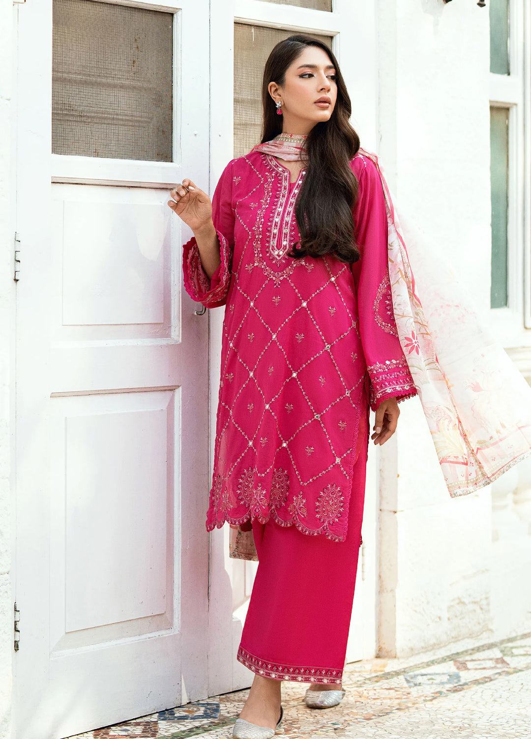Lamhay by Dhanak Pret Swiss Voile 3 Piece DHN26PSV DC-2585 - Summer Collection