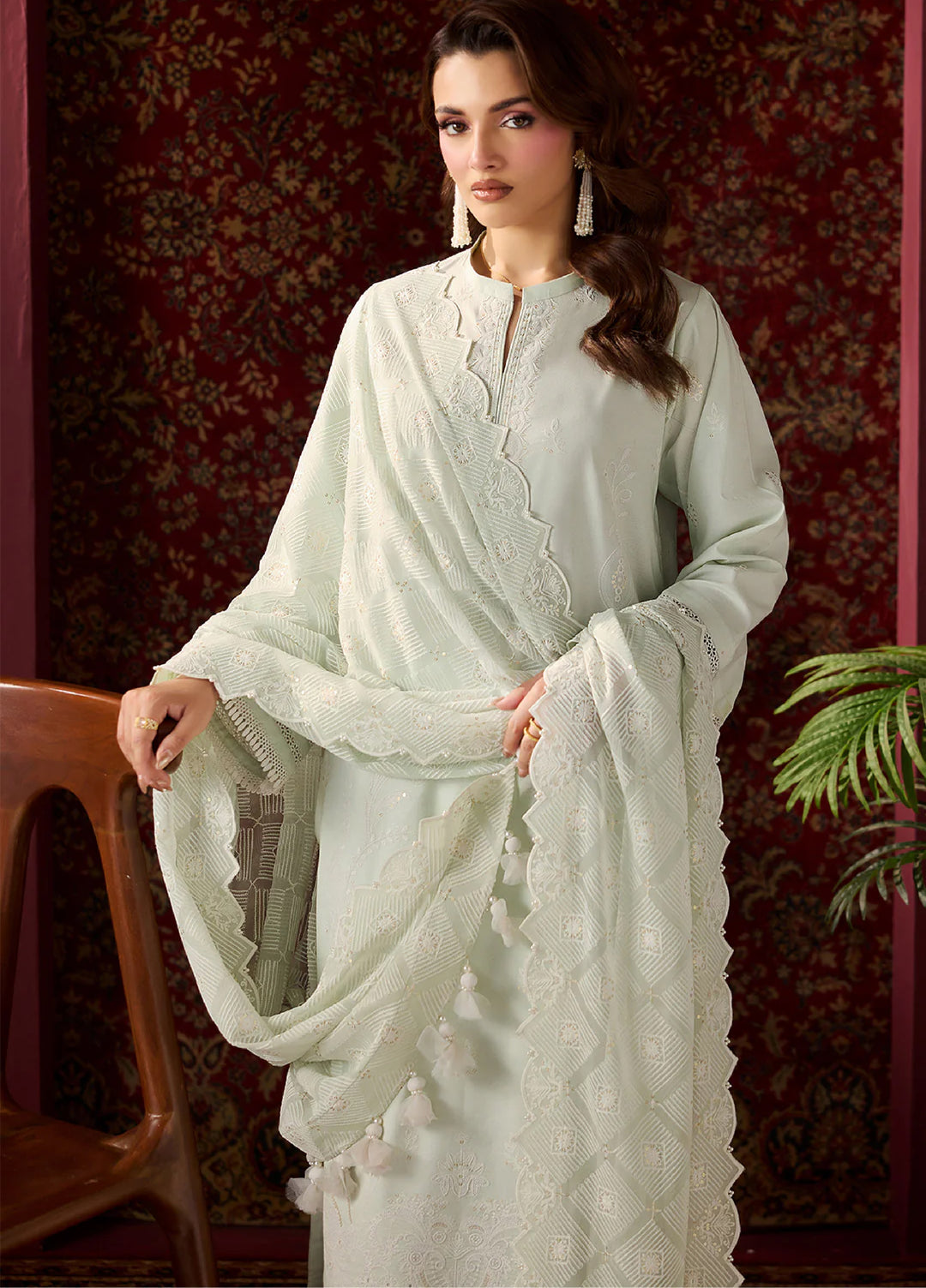 Alizeh Fashion Unstitched Embroidered Lawn 3 Piece Suit AF26ULE AF-EL-7062-ALOE - Summer Collection