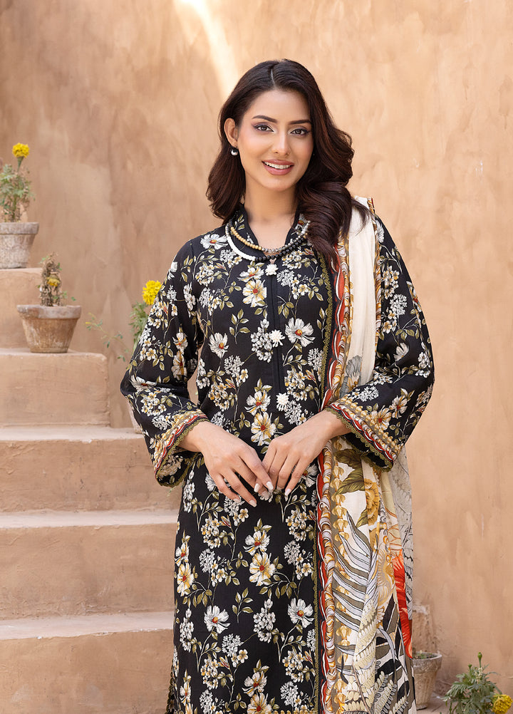 Regalia Textiles Unstitched Printed Karandi Lawn 3 Piece Suit RG26UKL D-10 - Summer Collection