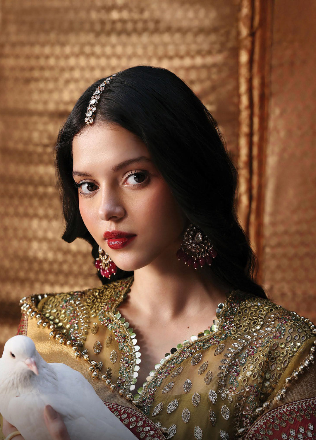 Kaashvi by Ayzel Unstitched Organza Embroidered Suits 3 Piece AAF25KW USHNA AZW-25-V2-07 - Wedding Collection