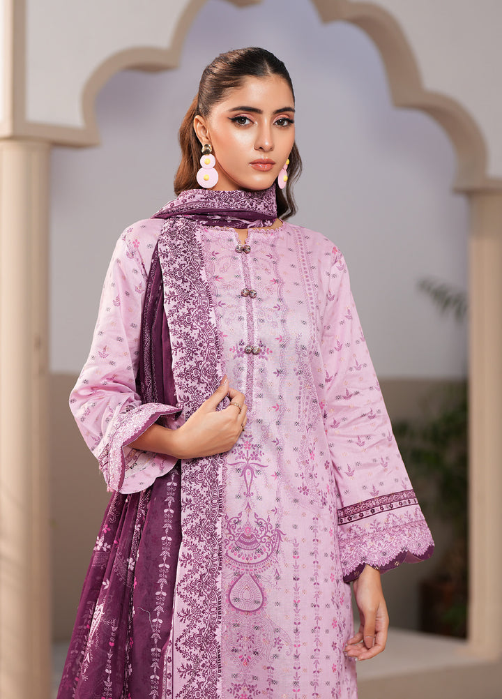 Regalia Textile Unstitched Printed Jacquard Lawn 3 Piece Suit RG26PUJL D-1 - Summer Collection