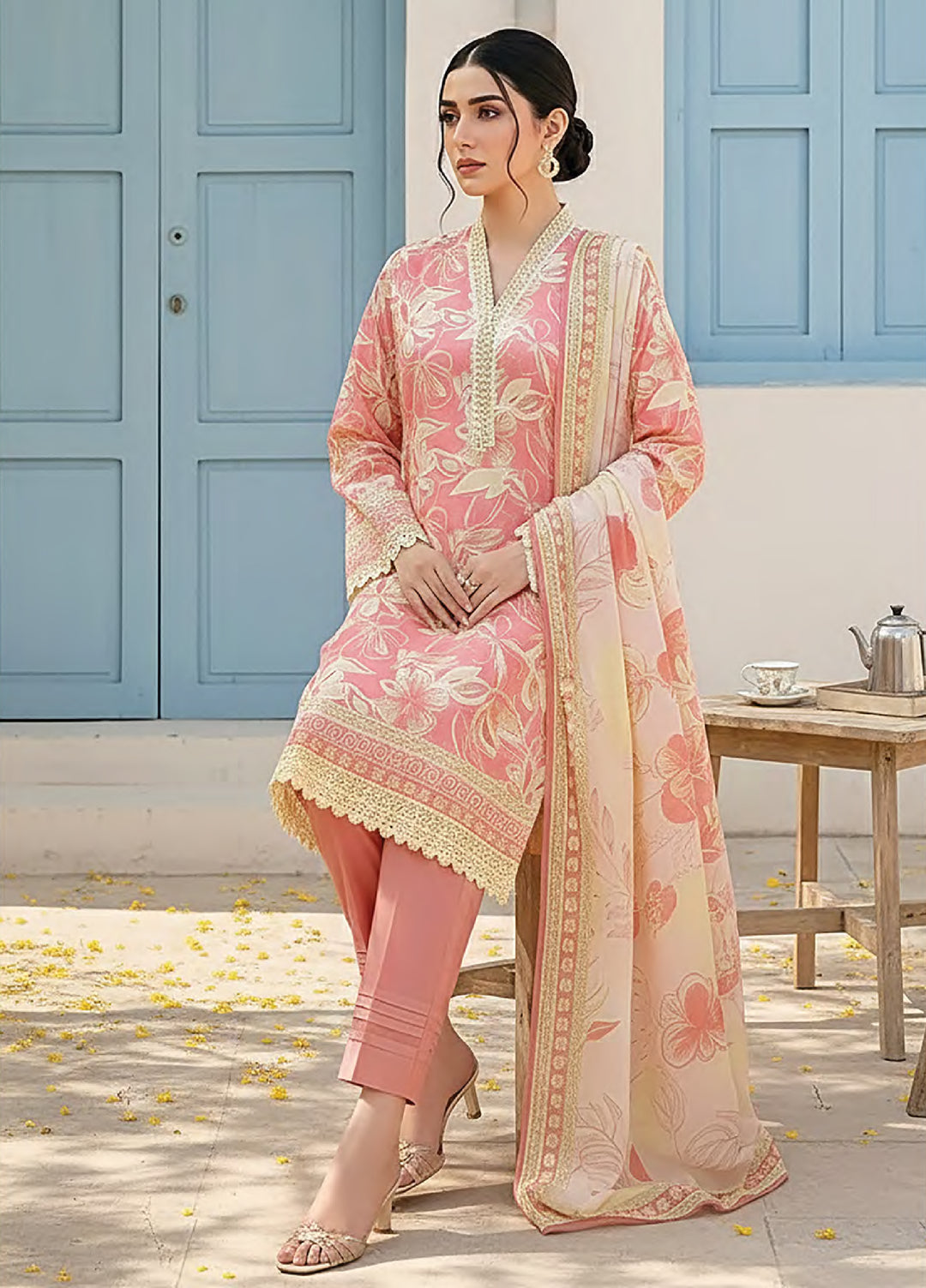 Summer Prints by Lakhany Unstitched Printed Lawn 3 Piece Suit LSM26USP LG-RK-0137 - Summer Collection