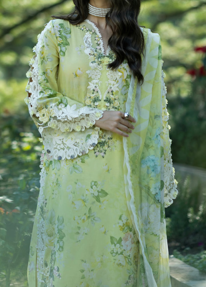Signature by Elaf Premium Unstitched Embroidered Lawn 3 Piece Suit EL26USP ESA 7A IVORY SEASON - Summer Collection