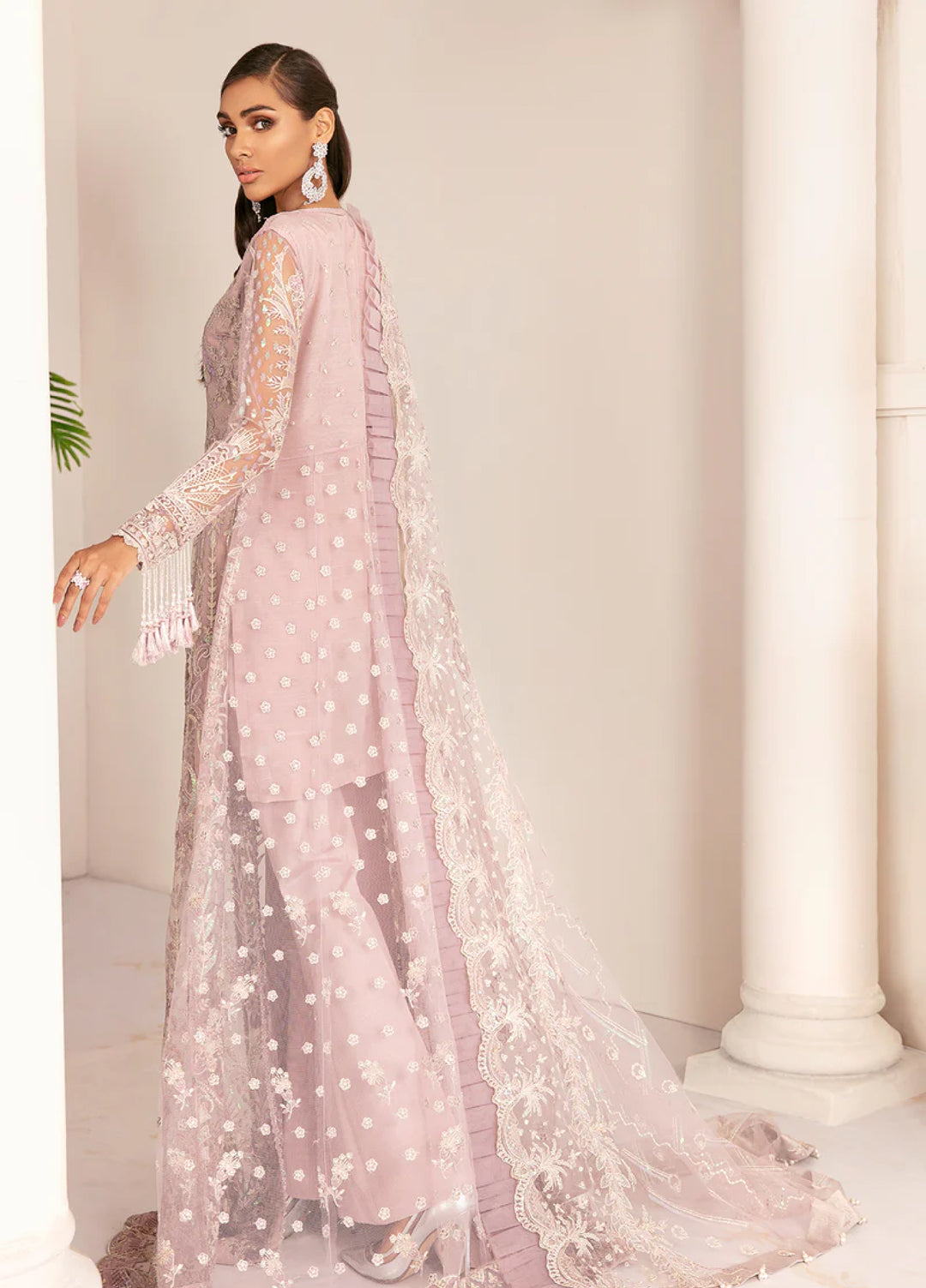Chantelle by Baroque Unstitched Embroidered Net 3 Piece Suit BQ26UFC BQU-CH08-D01 - Festive Collection