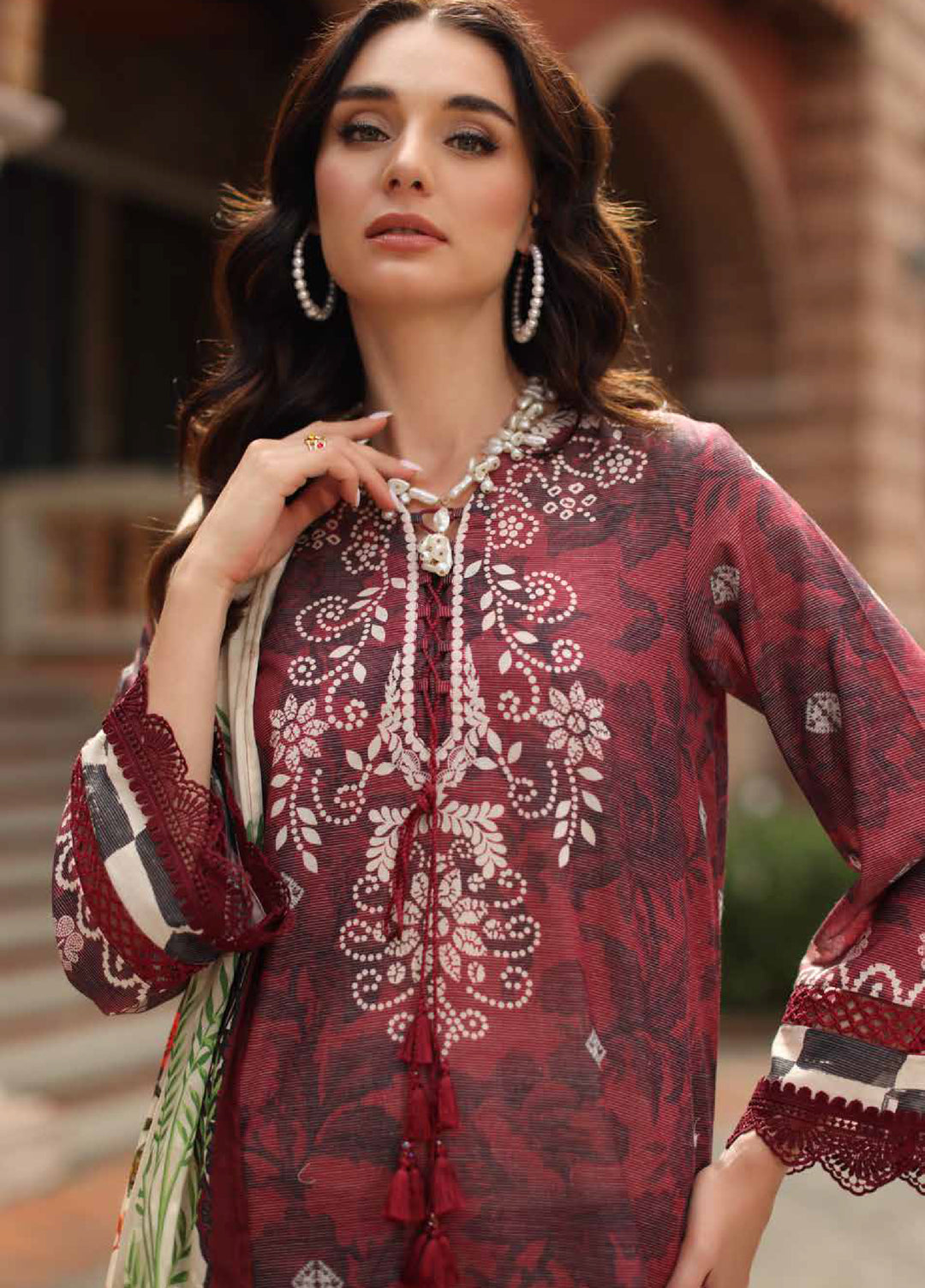 Signature Prints by Nureh Unstitched Printed Lawn Zari 3 Piece Suit NU26USLZ SP-208 - Summer Collection