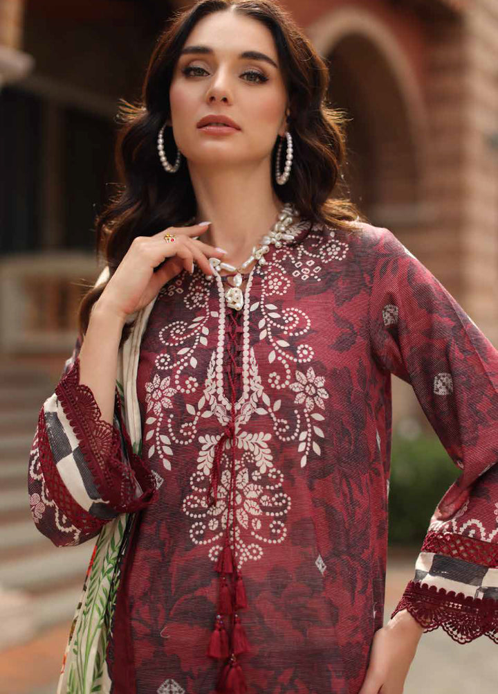 Signature Prints by Nureh Unstitched Printed Lawn Zari 3 Piece Suit NU26USLZ SP-208 - Summer Collection