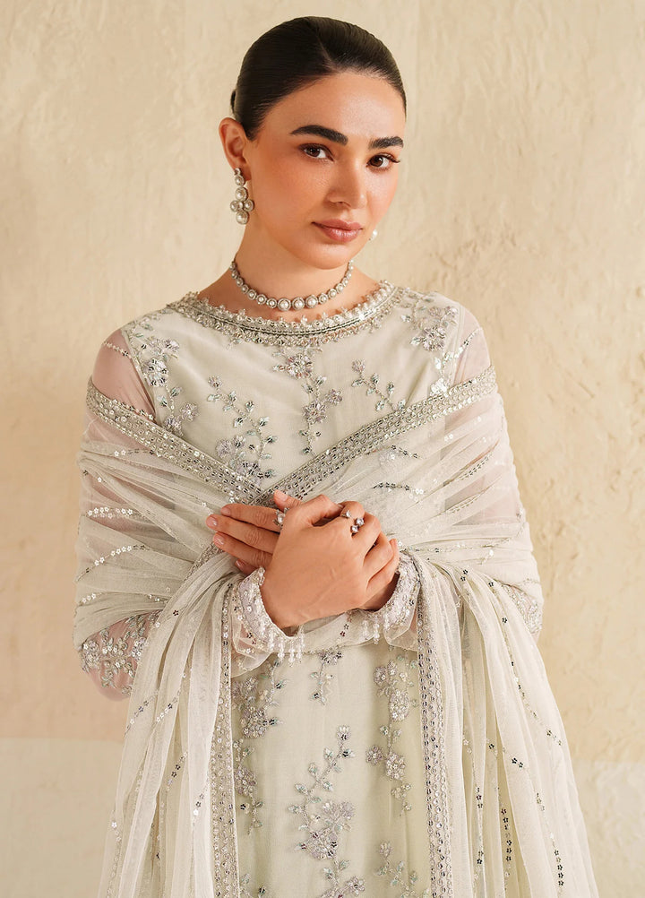 Zarif Unstitched Embroidered Net 3 Piece Suit ZR26UF Roohi RFE-02-Leemah - Festive Collection