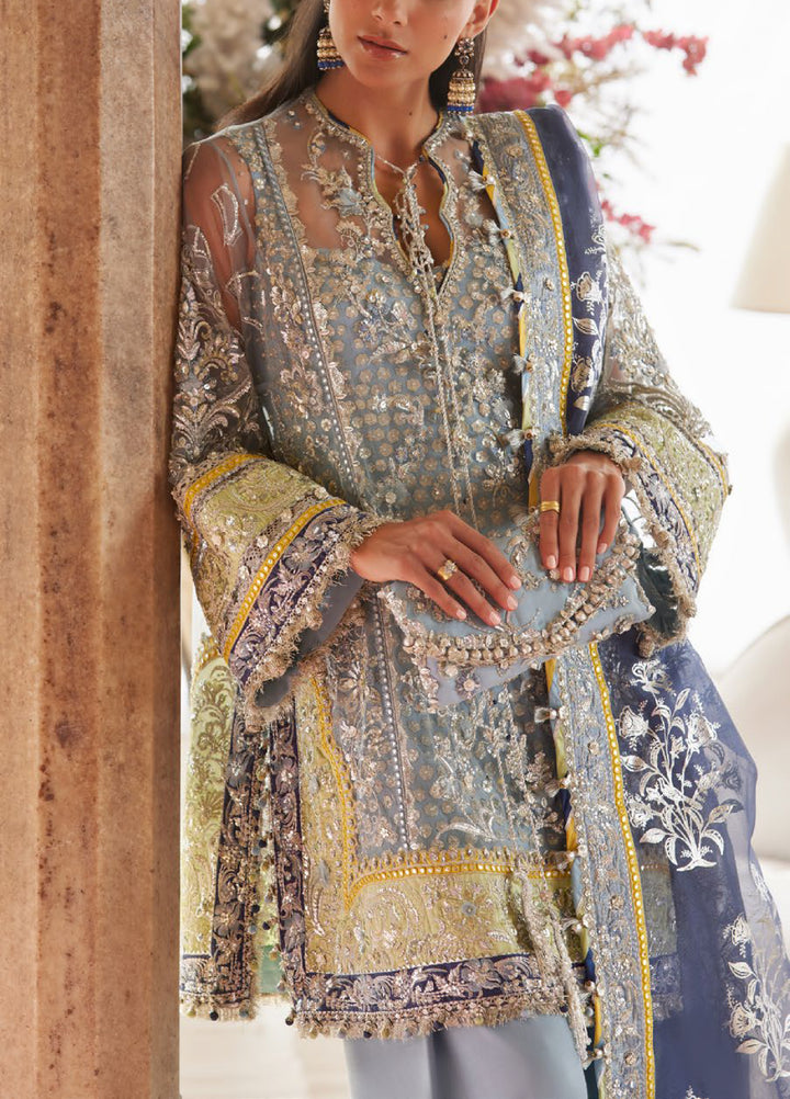 Zaha by Khadija Shah Gossamer Unstitched Embroidered Suits 3 Piece ZL25GF ZC25-04 - Festive Collection
