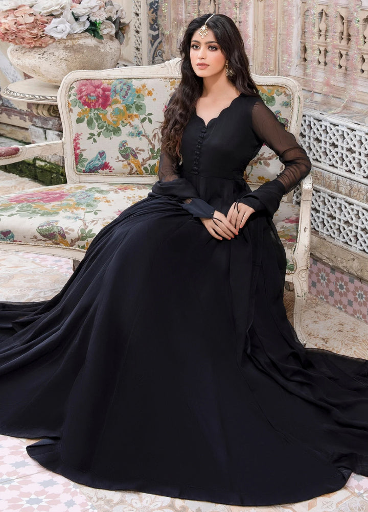 Aura by Haniumaimaz RTW Embroidered Chiffon 2 Piece Suit HUM26RCA DIYA - Festive Collection