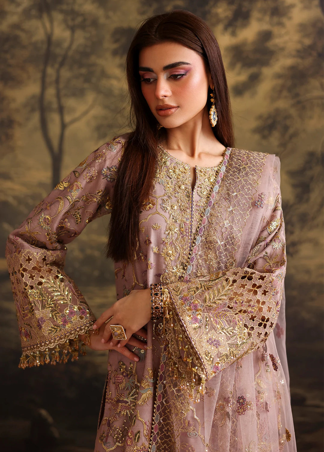 Chantelle by Baroque Unstitched Embroidered Organza 3 Piece Suit UF-4378 - Festive Collection