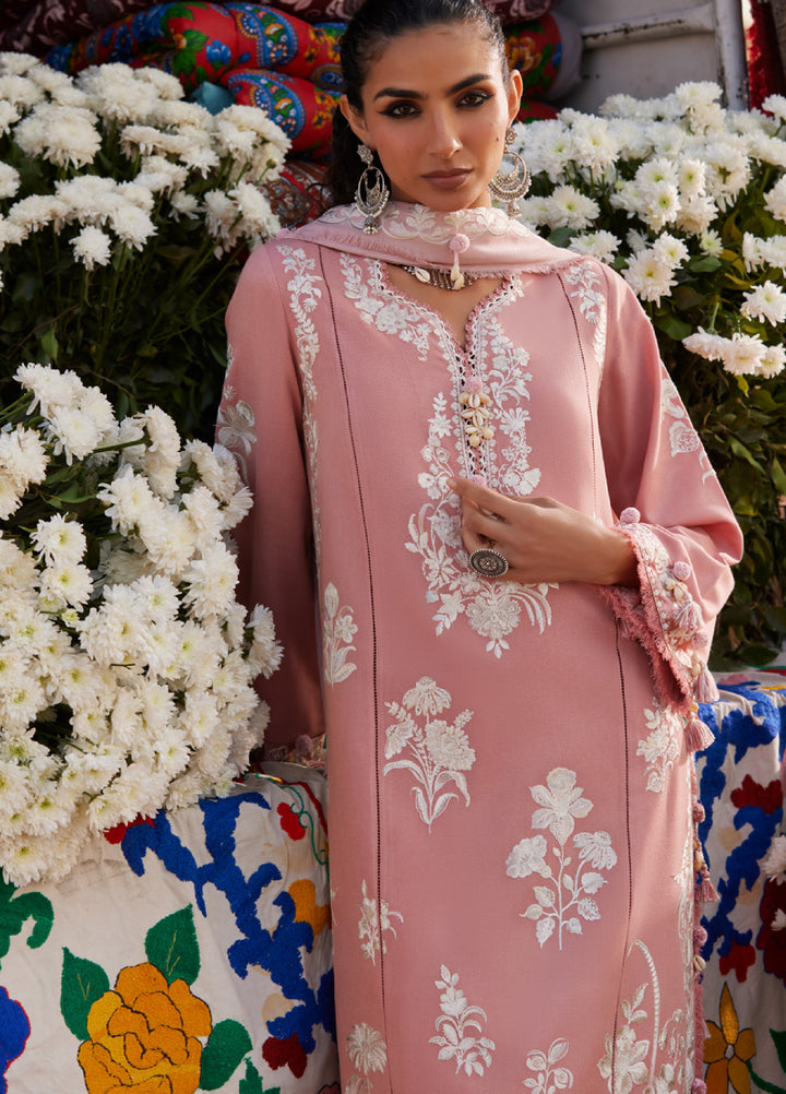 Zaha by Khadija Shah Unstitched Karandi Embroidered Suits 3 Piece ZL25KW NIRA ZW25-05 - Winter Collection