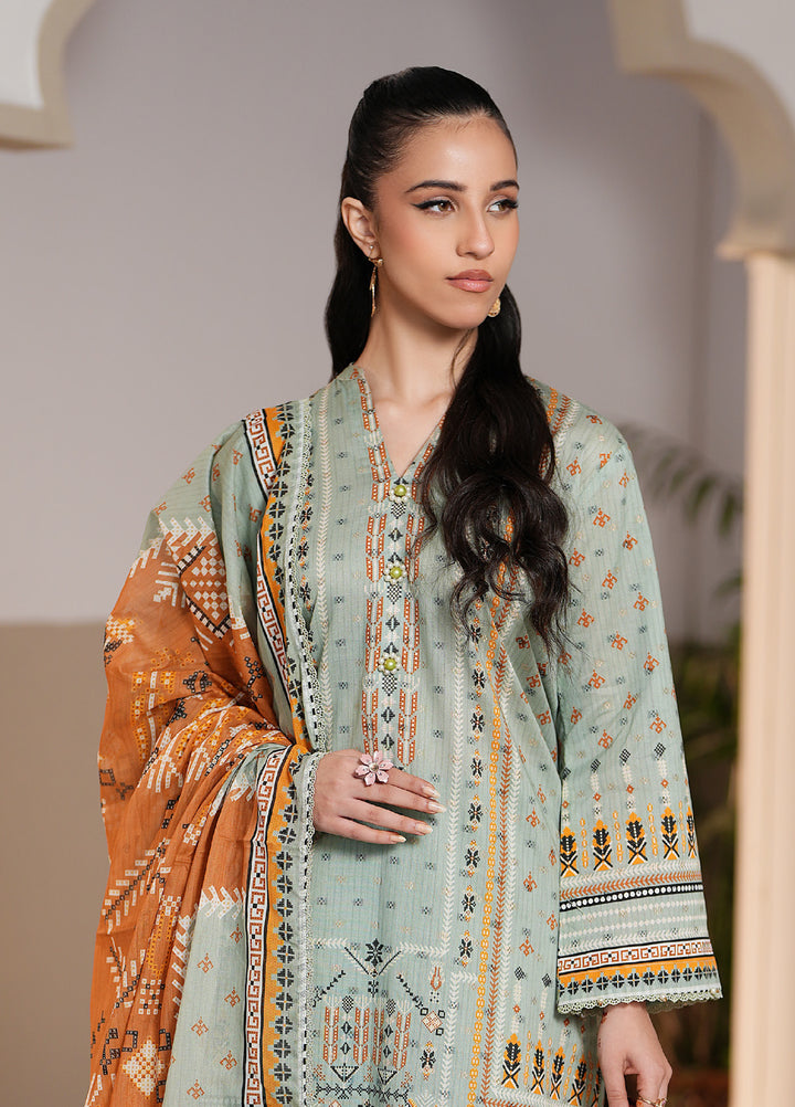 Regalia Textile Unstitched Printed Jacquard Lawn 3 Piece Suit RG26PUJL D-4 - Summer Collection