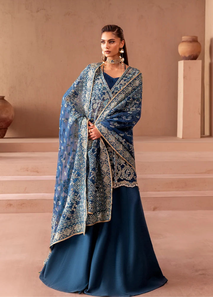 Clay N Couture by Emaan Adeel Unstitched Embroidered Chiffon 3 Piece Suit  Elara - Festive Collection