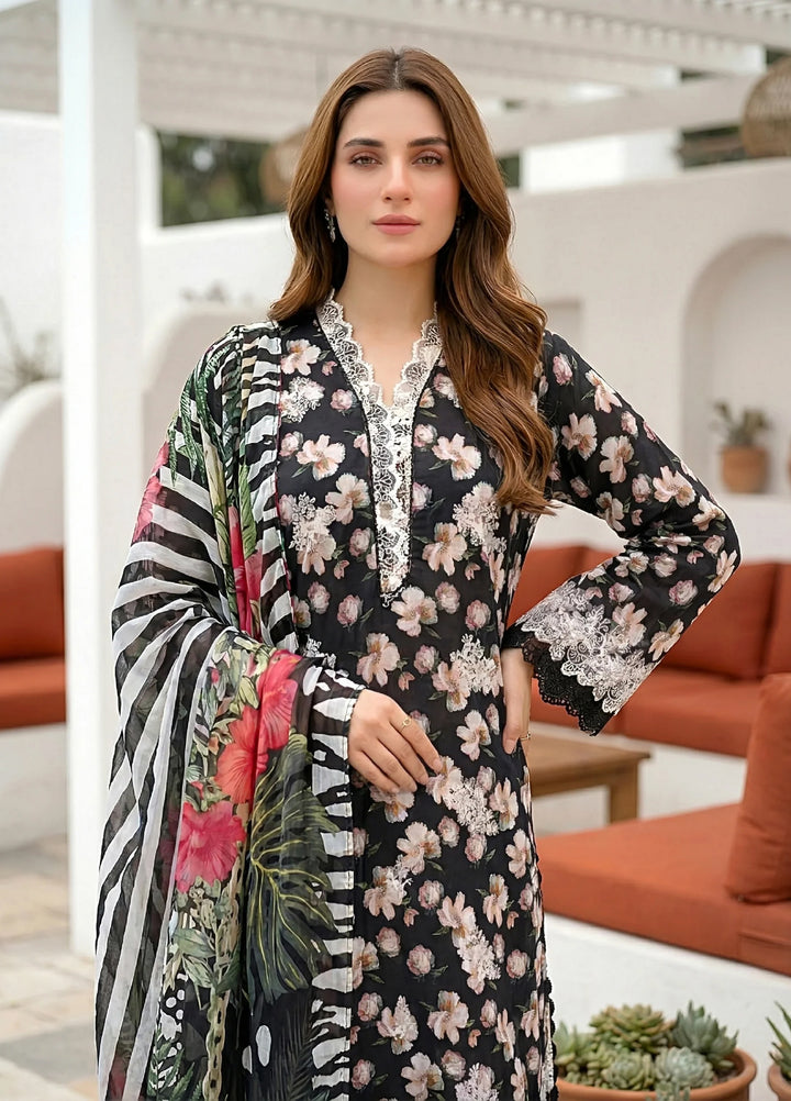 Komal by Lakhany Unstitched Embroidered Lawn 3 Piece Suit LSM26ULK LG-UB-0353 - Summer Collection