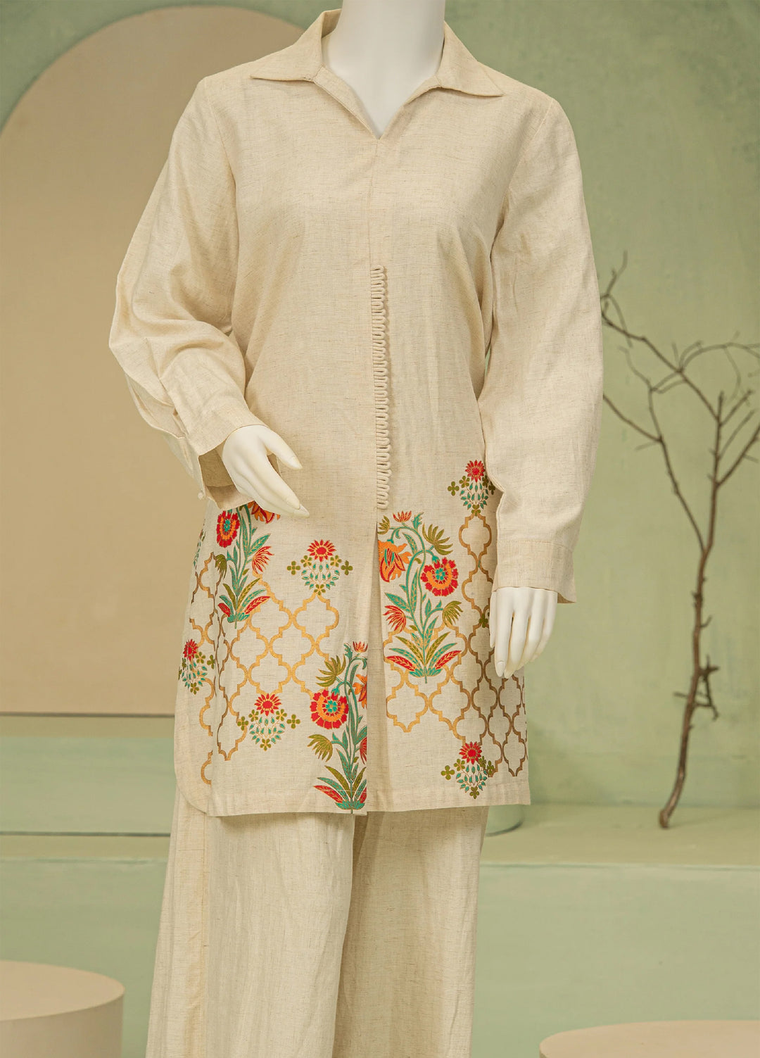 Riley Womens Pret 2 Piece Linen Floral Bunch JL2P - Winter Collection