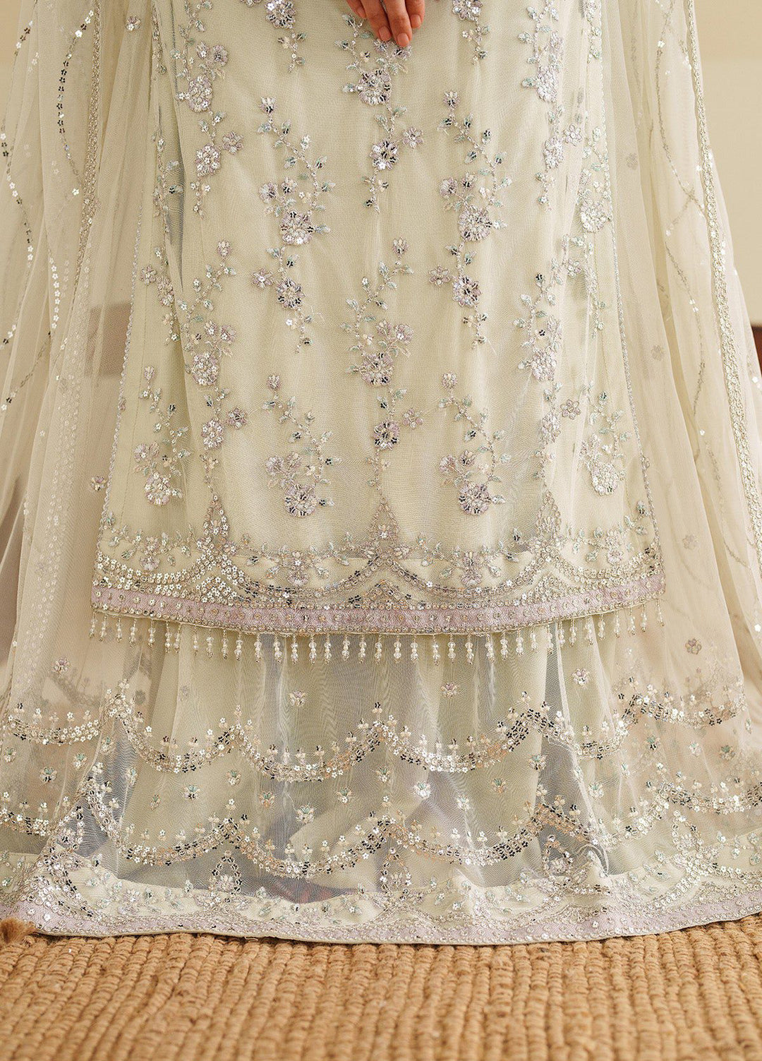 Zarif Unstitched Embroidered Net 3 Piece Suit ZR26UF Roohi RFE-02-Leemah - Festive Collection