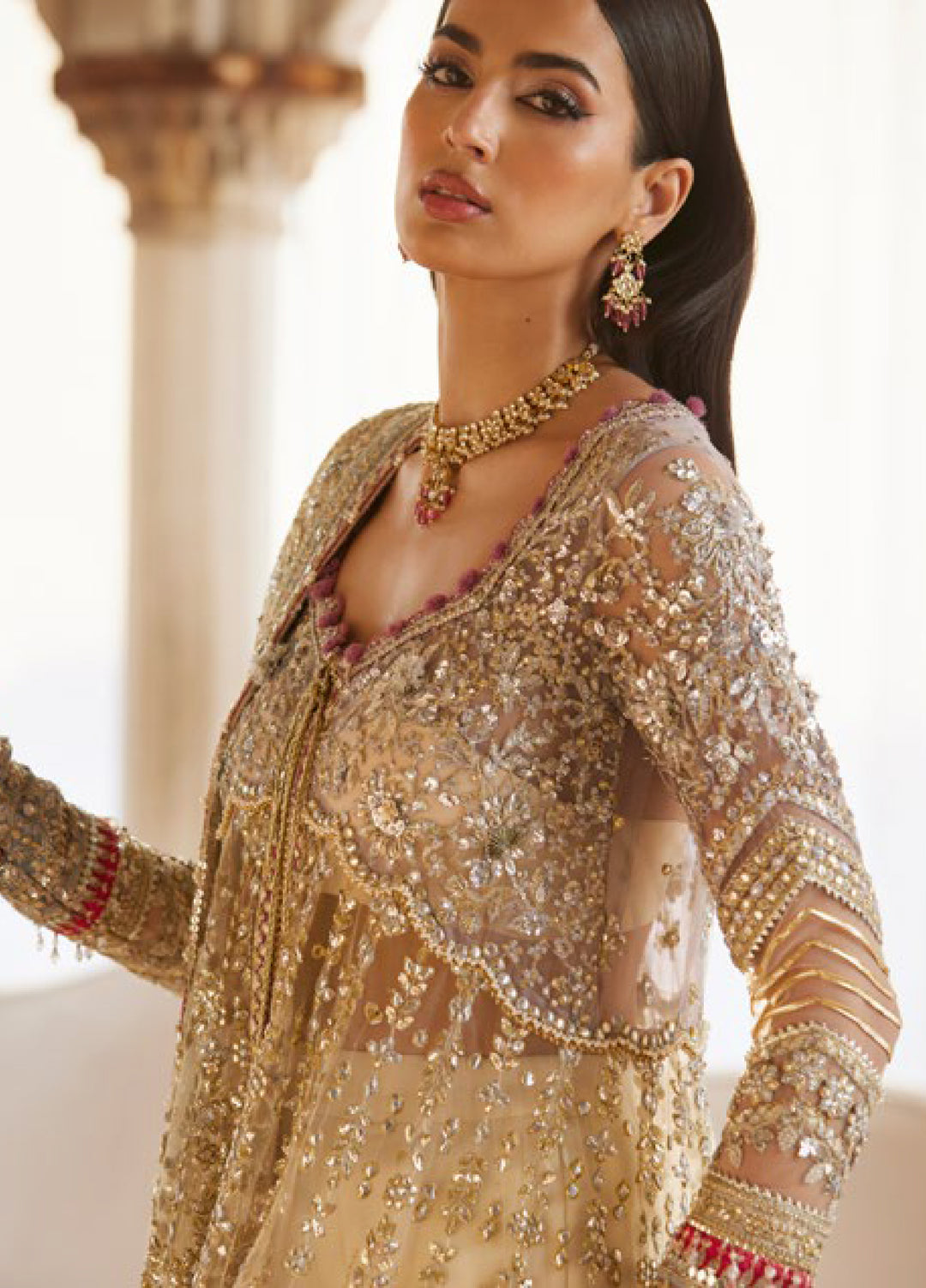 Zaha by Khadija Shah Gossamer Unstitched Embroidered Suits 3 Piece ZL25GF ZC25-06 - Festive Collection