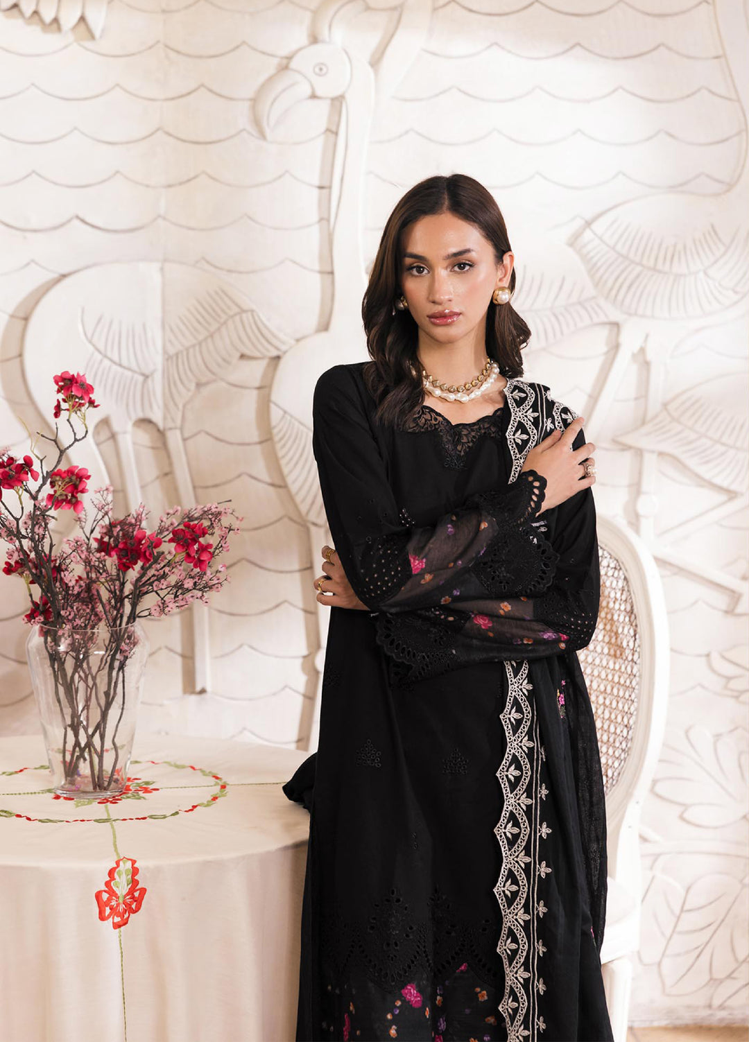 Nissa by Rajbari Unstitched Chikankari Embroidered Lawn 3 Piece Suit RB26UNCL D-11 - Summer Collection