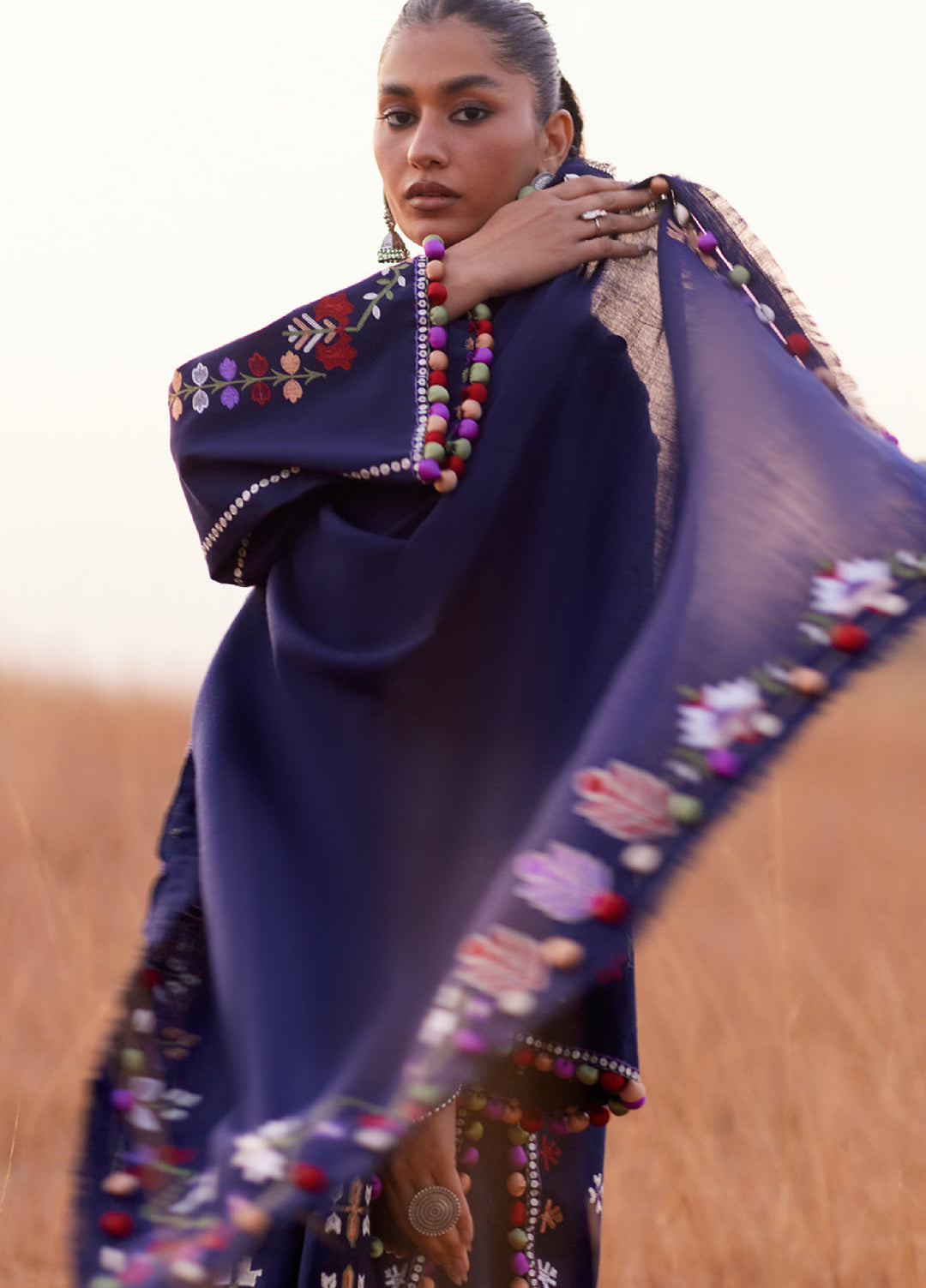 Zaha by Khadija Shah Unstitched Khaddar Embroidered Suits 3 Piece ZL25KW ZAREEN ZW25-04 - Winter Collection