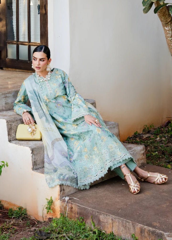 Shezlin Chikankari by Aabyaan Unstitched Embroidered Lawn 3 Piece Suit ABY26USC AZ-03 TIVARA - Summer Collection