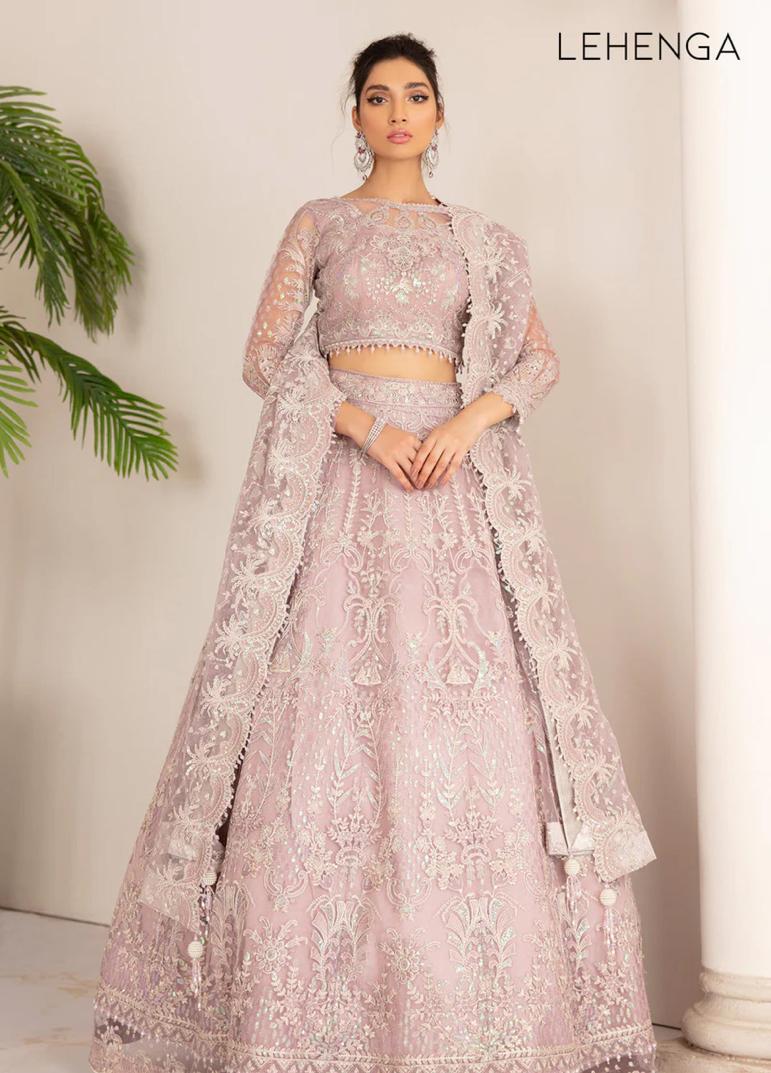 Chantelle by Baroque Unstitched Embroidered Net 3 Piece Suit BQ26UFC BQU-CH08-D01 - Festive Collection