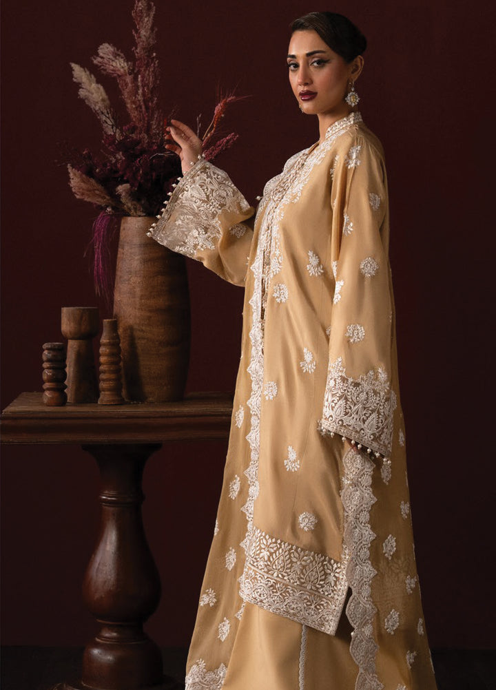 Lady by Aik Atelier Unstitched Tussar Silk Embroidered Suits 3 Piece AIK25L D-04 AIK25L - Festive Collection