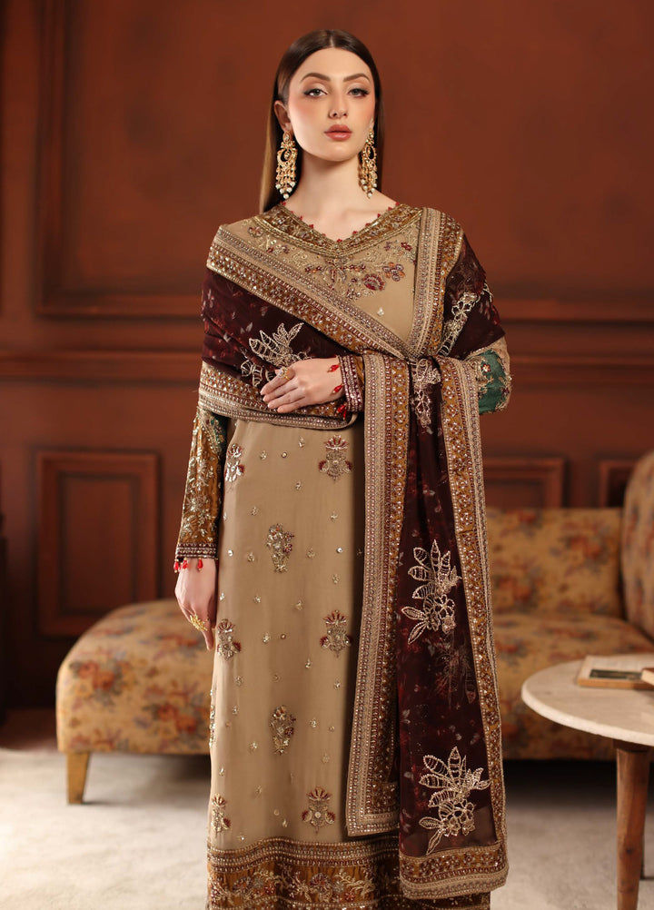 Alfaaz By Nureh Festive Unstitched Chiffon Embroidered 3 Piece Suits NU25AF NL-91 - Festive Collection