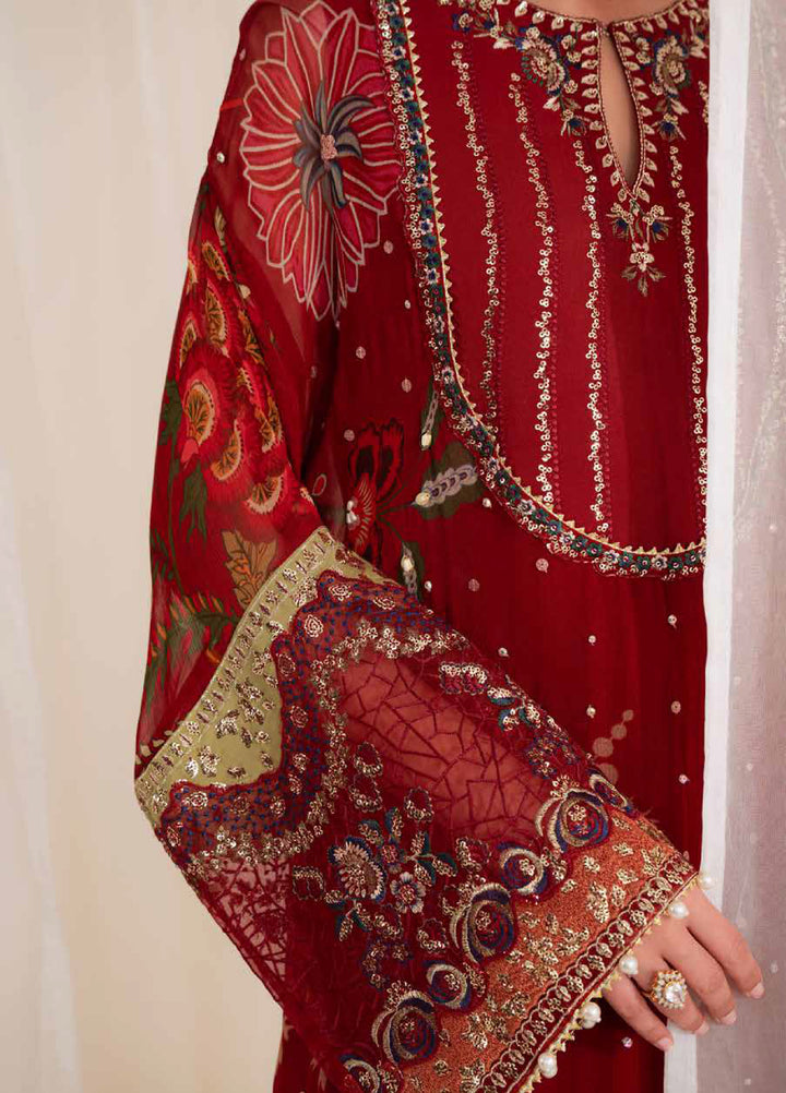 Omara By Nureh Unstitched Embroidered Chiffon 3 Piece Suit NU26OUF NEL- 92 - Festive Collection