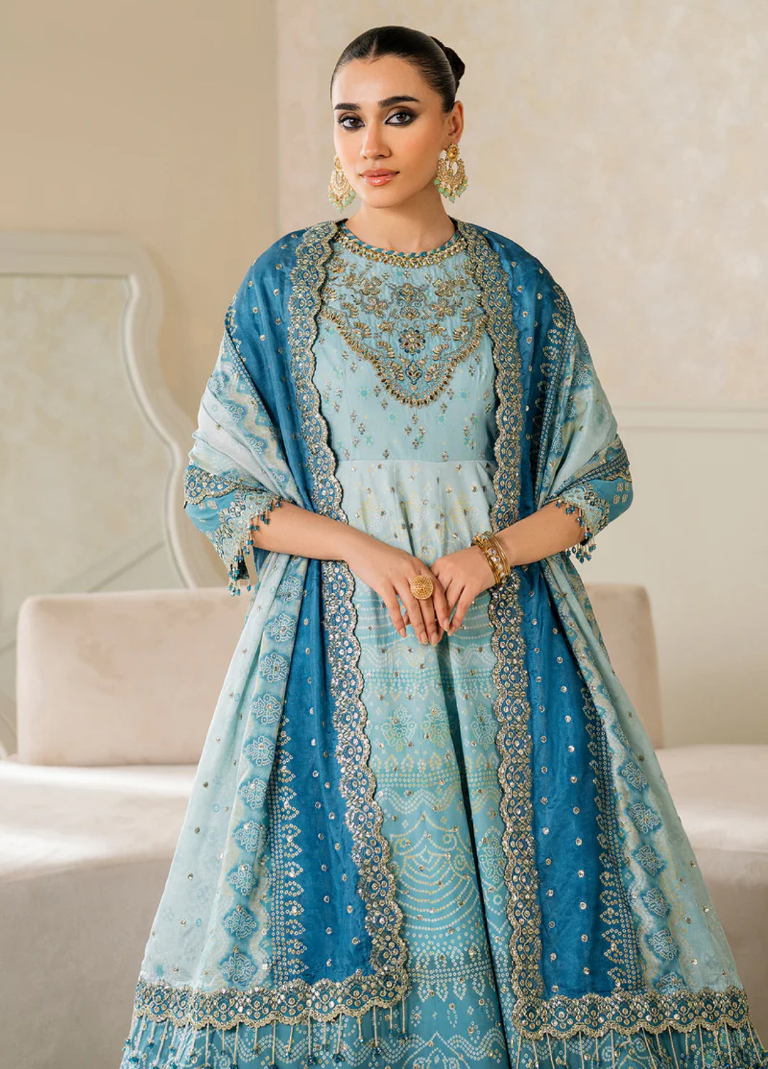 Chantelle by Baroque Unstitched Embroidered Raw Silk 3 Piece Suit BQ26UFC UF-4162 - Festive Collection