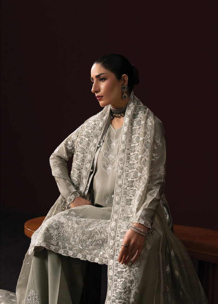 Lady by Aik Atelier Unstitched Tussar Silk Embroidered Suits 3 Piece AIK25L D-06 AIK25L - Festive Collection