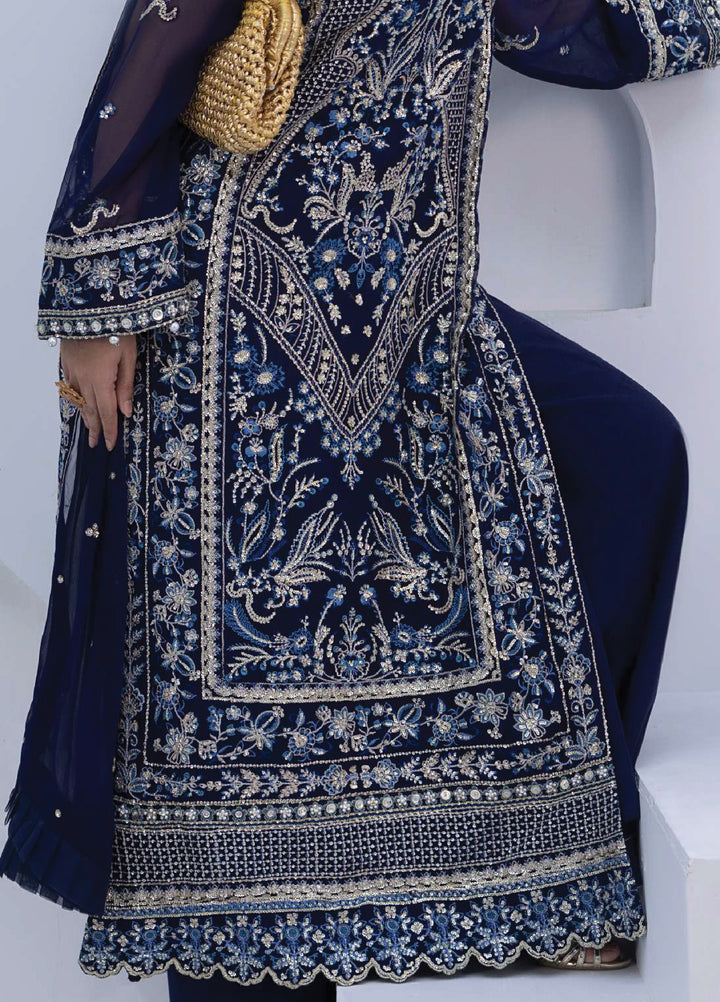 Maeri by Gulaal Unstitched Embroidered Chiffon 4 Piece Suit GL26UMC Lueur D-50 - Festive Collection
