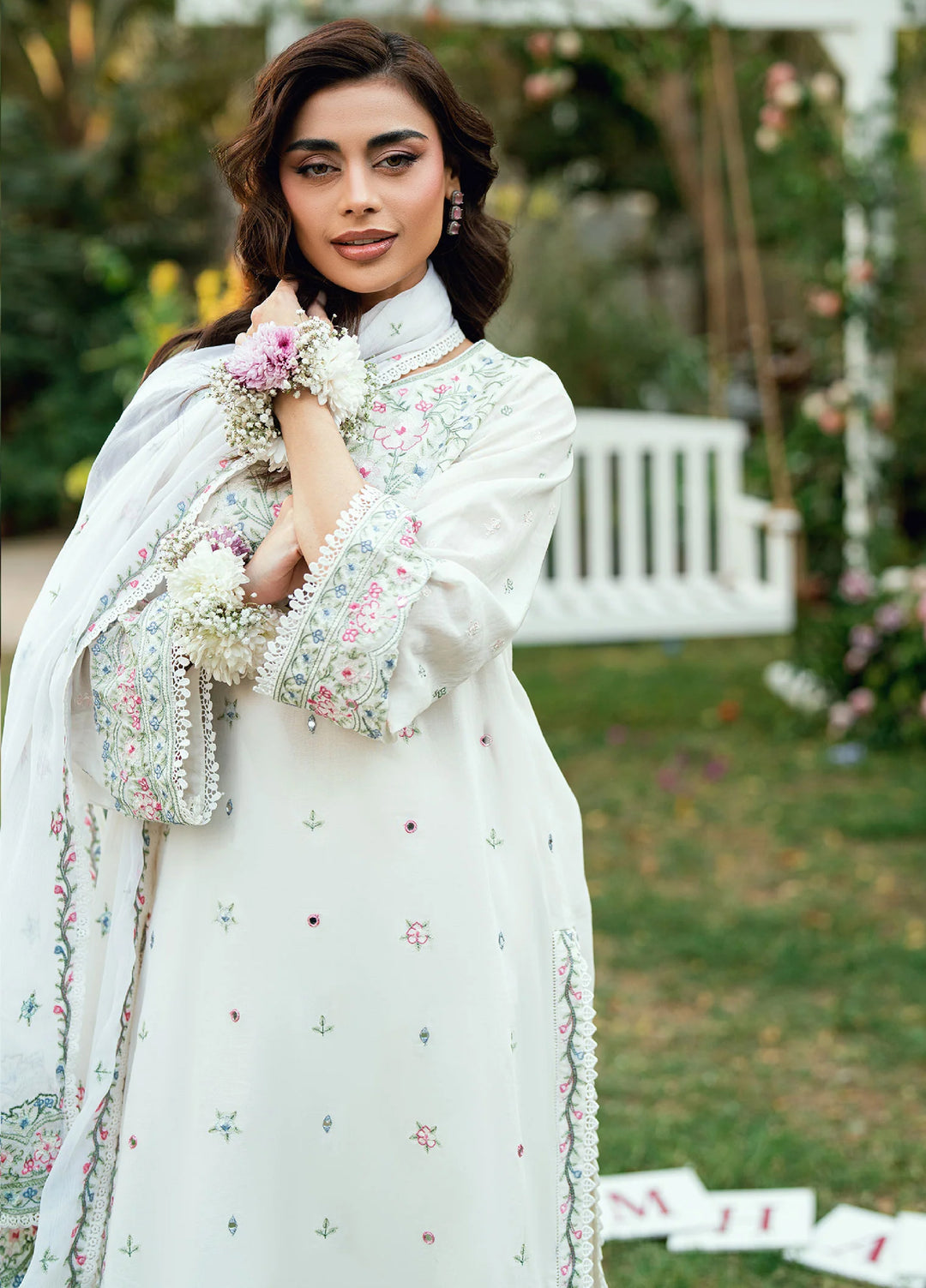 Lamhay by Dhanak Pret Swiss Voile 3 Piece DHN26PSV DC-2584 - Summer Collection